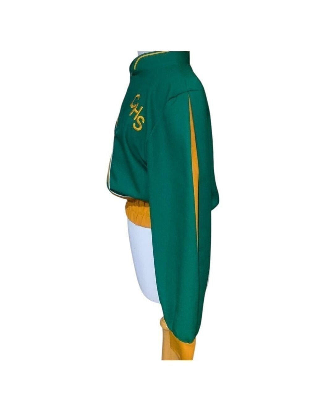 Vintage 70’s green and gold long sleeved pull over band jacket size M - Picture 4 of 7